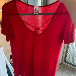 Red Criss Cross Top